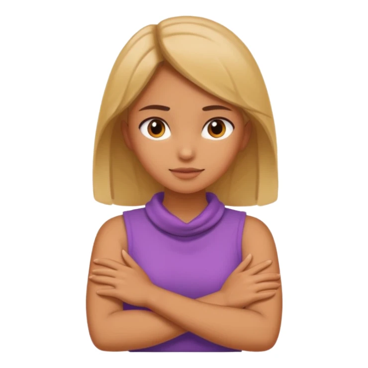 Girl with her arms crossed around her neck  sticker