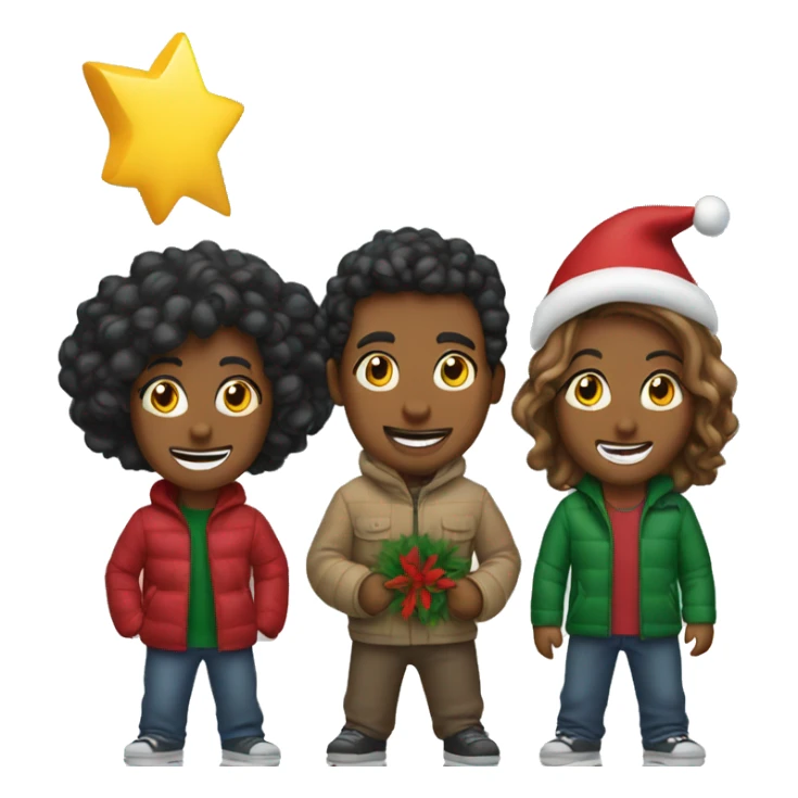 Group of 5 in New York for Christmas  sticker