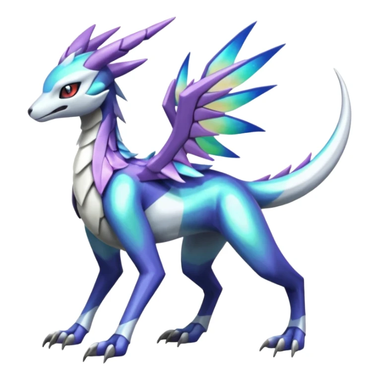 Meloetta-Sergal-Palkia-Dialga-hybrid-fusion-Fakémon-creature, full body sticker