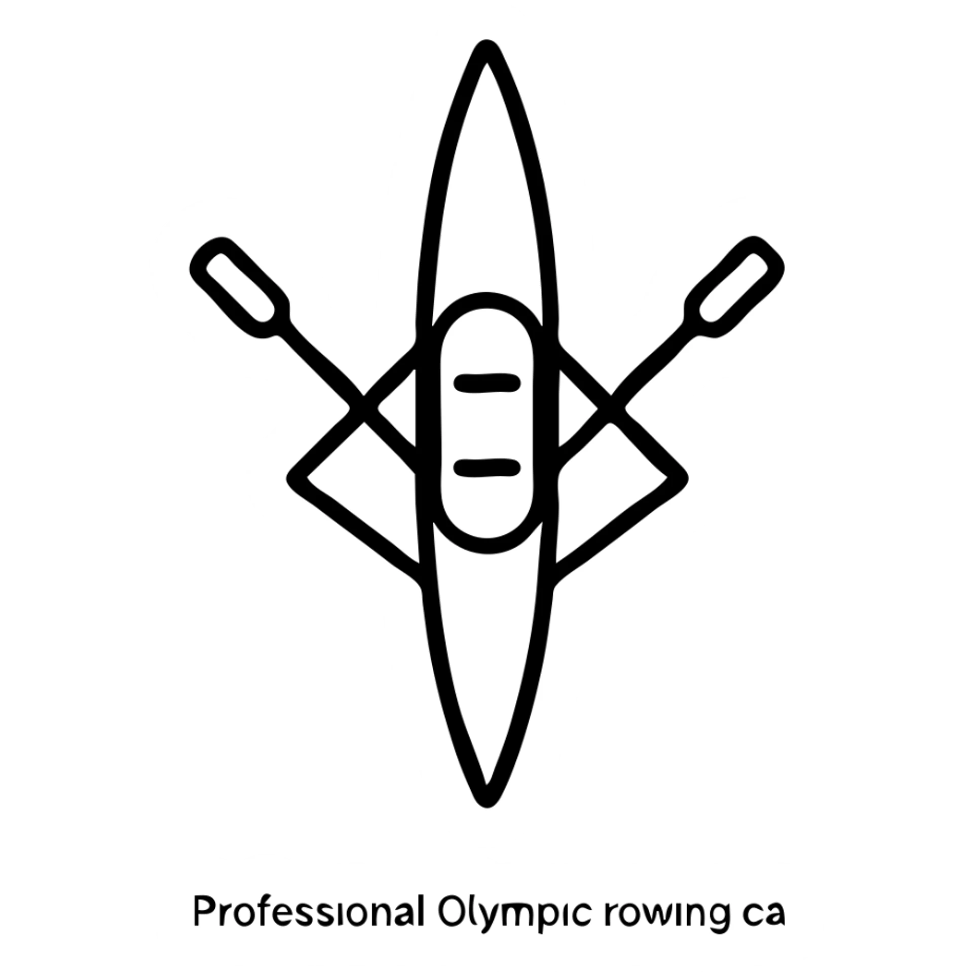 professional Olympic rowing boat, top view sticker