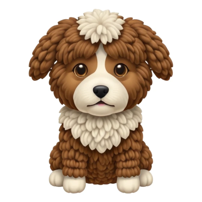 dog made of wool  sticker