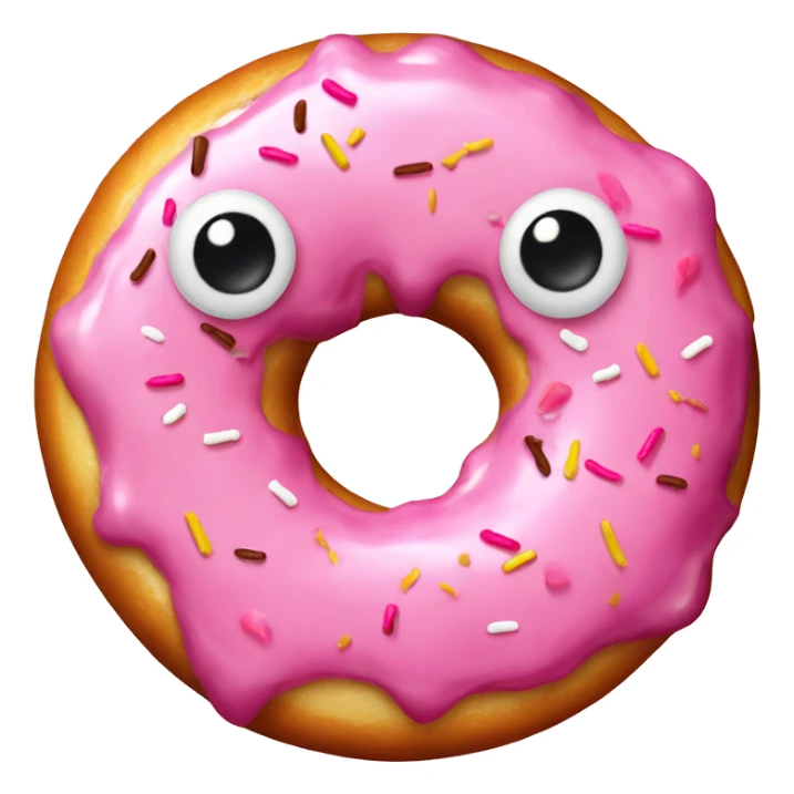 make me a smiling pink frostest donut sticker
