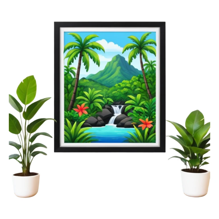 thumbnail picture mac os, painting on wall, tropics sticker