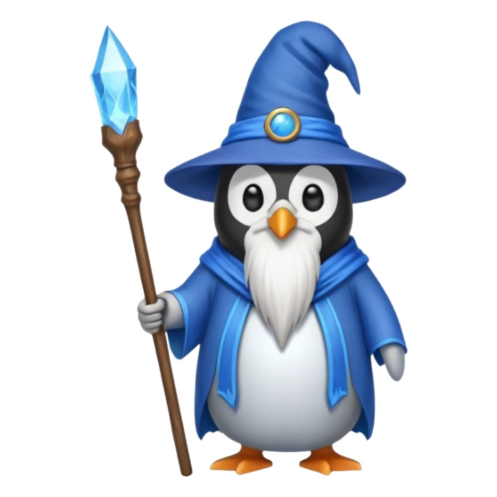 Penguin Wizard sticker