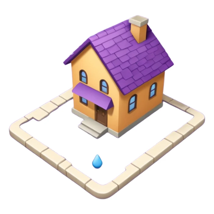 "Forty-two purple footsteps moving across a map inside a house." sticker