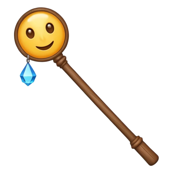 magic wooden staff with hole sticker