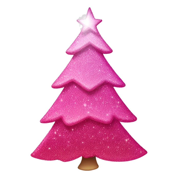 Pink ombre Christmas tree with glitter  sticker