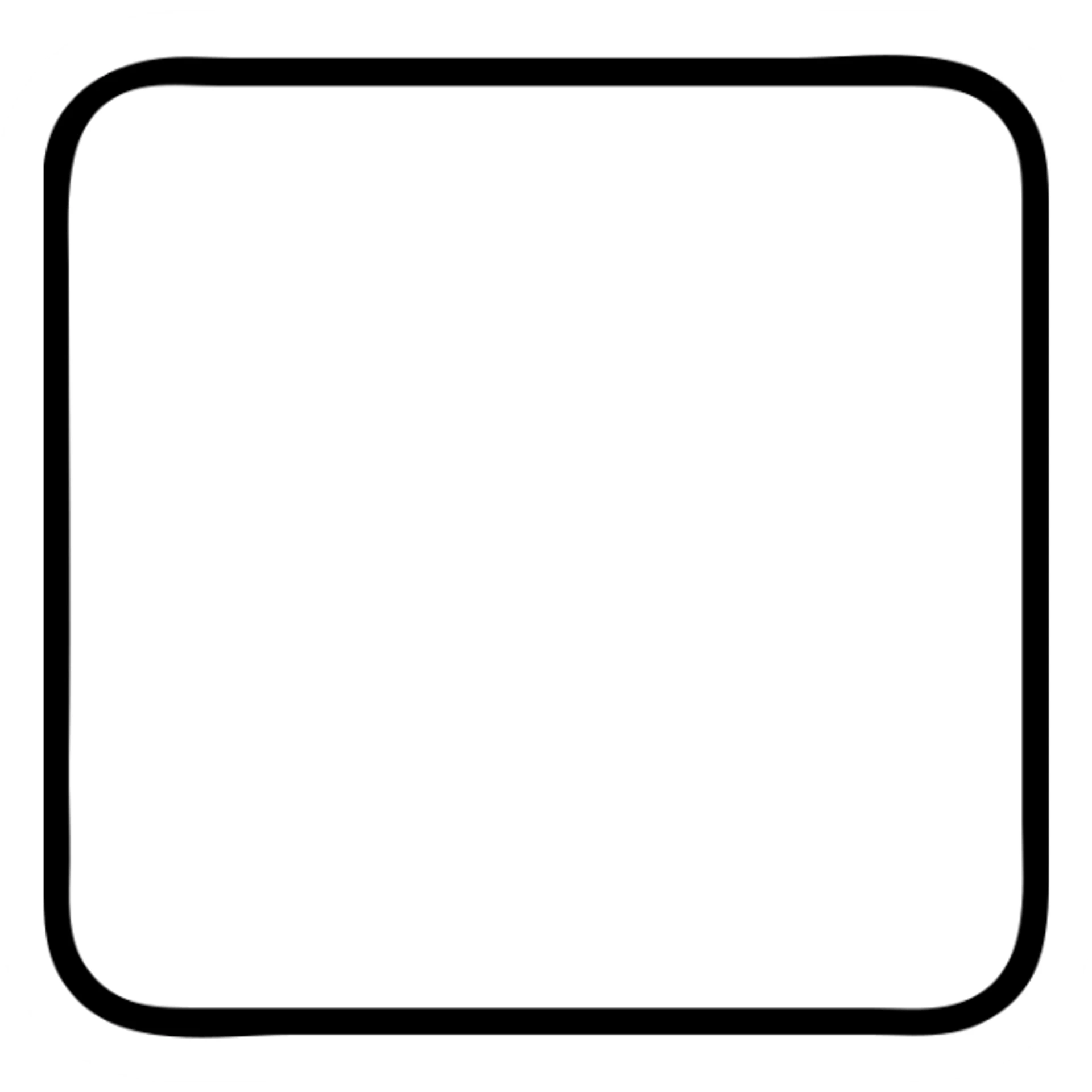 simple white square with thin black outline sticker