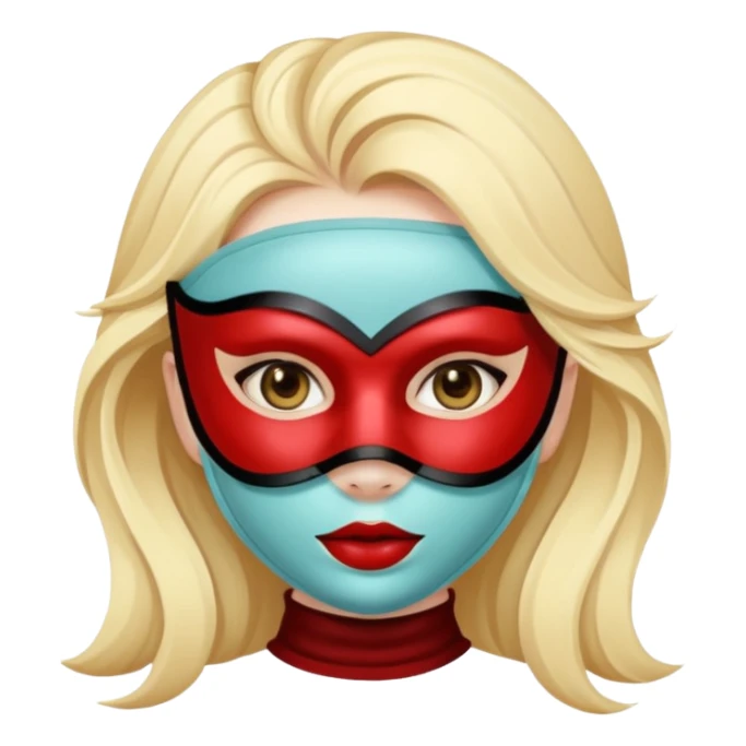 Girl with mask face sticker
