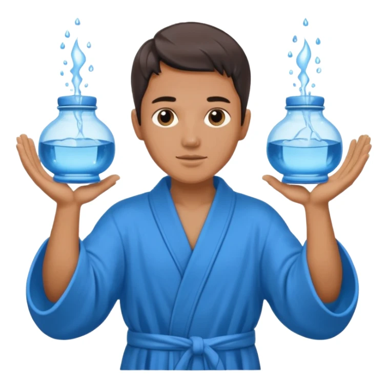 Water bearer holding do jars and spiking water inspired by aquarius sign sticker