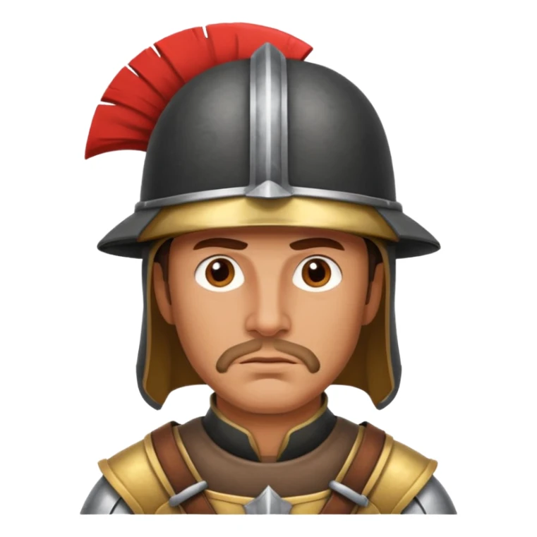 The head of a Spanish conquistador sticker