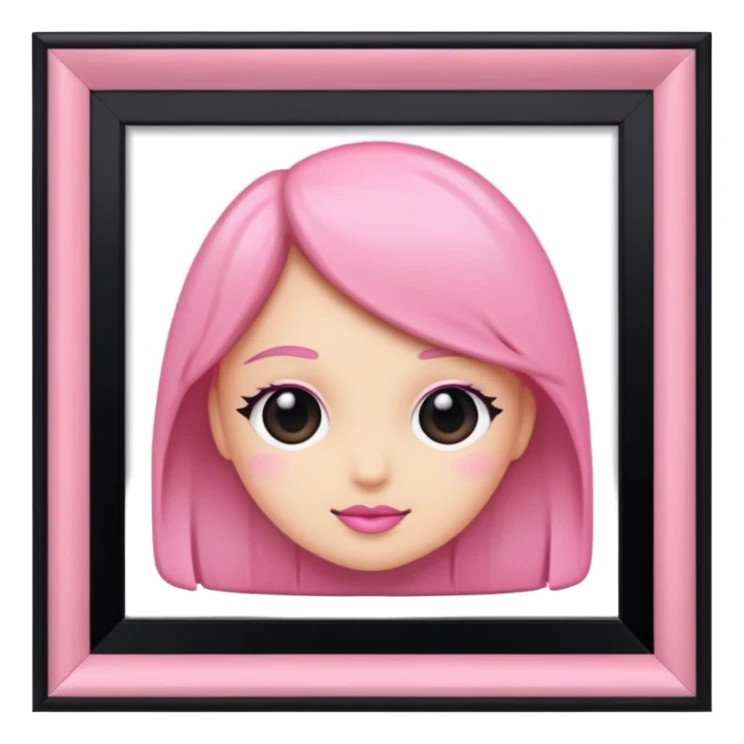 pink girly framed photos of something girly sticker