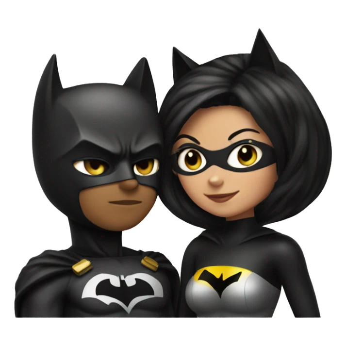 Cat woman and batman love  sticker