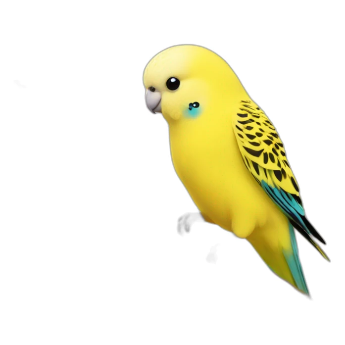 yellow budgie sticker