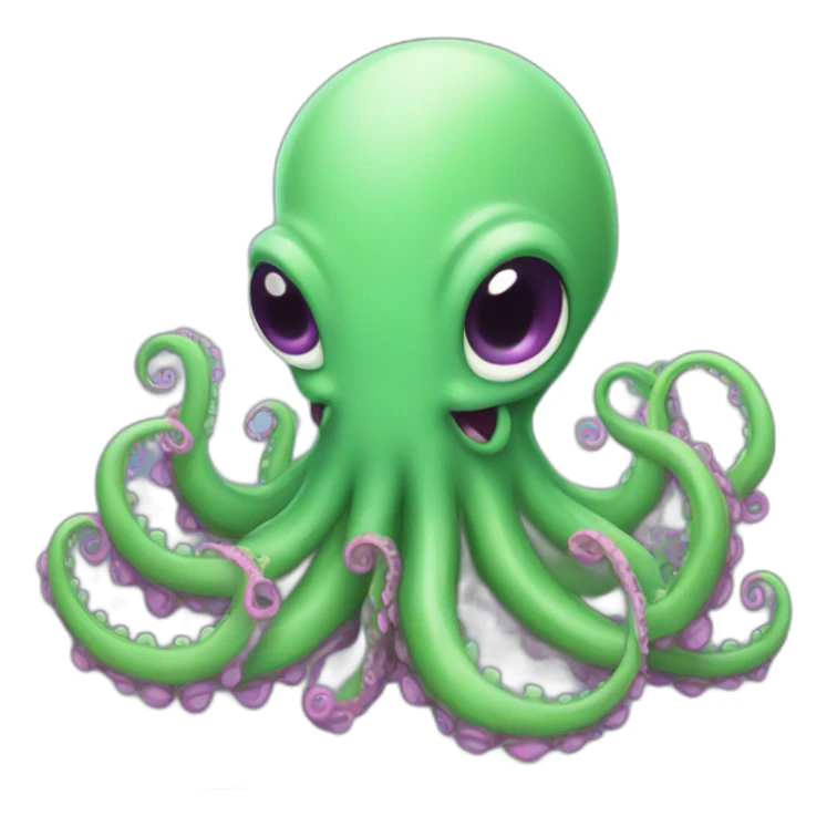 Cute kraken Holding a Sign in his tentacles sticker