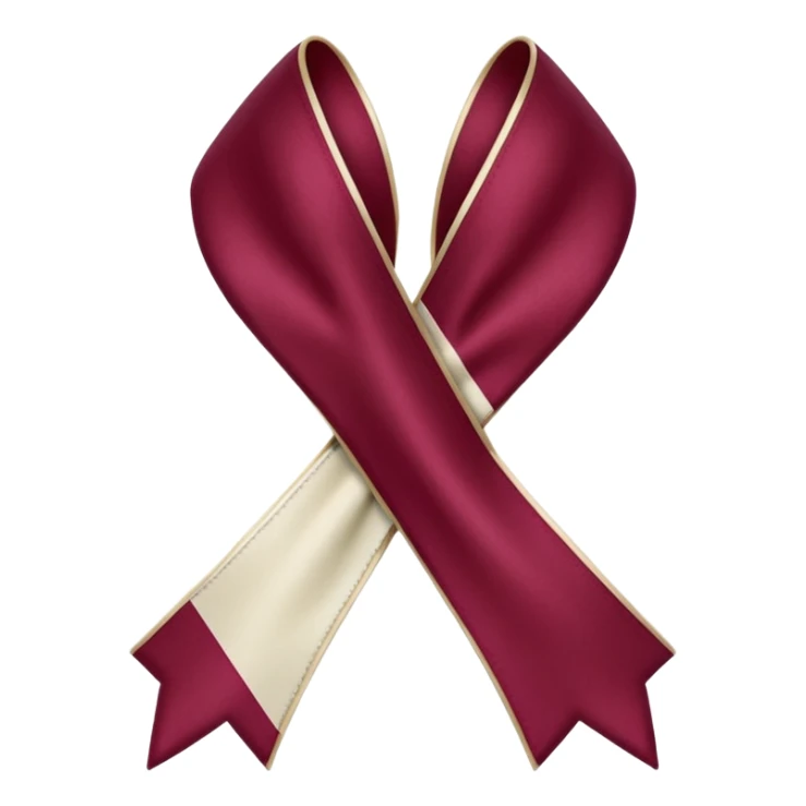 Burgundy and ivory sinus cancer ribbon sticker