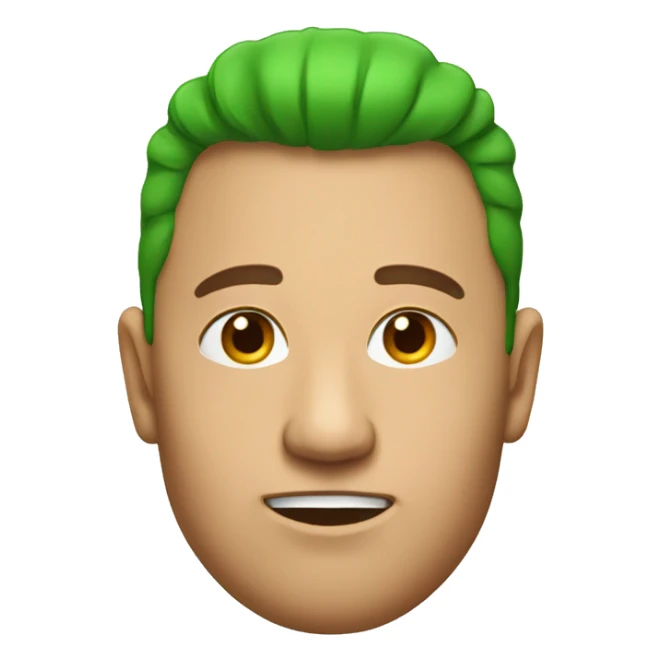 green head red haır  sticker