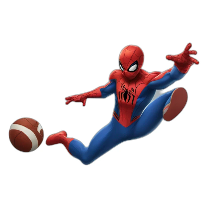 Spider-Man playing football sticker