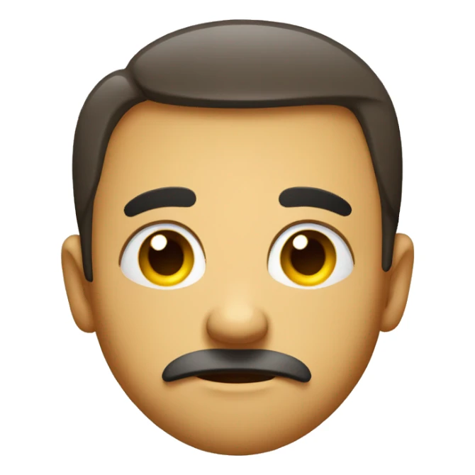 Emoji with one raised eyebrow and smirk sticker