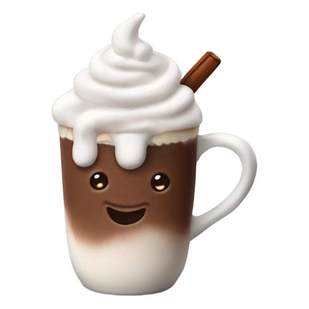 hot chocolate with whipped cream sticker