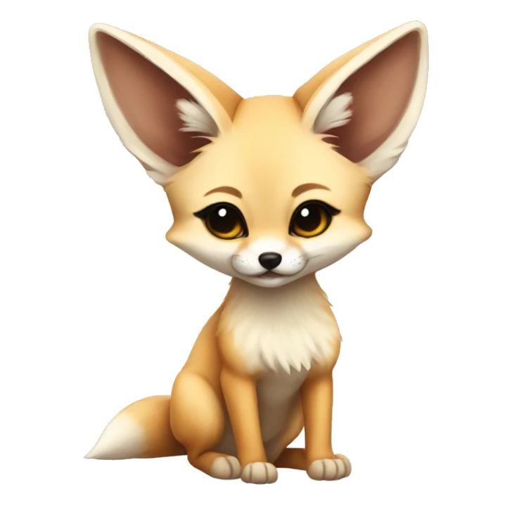 A emoji of a baby cute fennec fox sticker