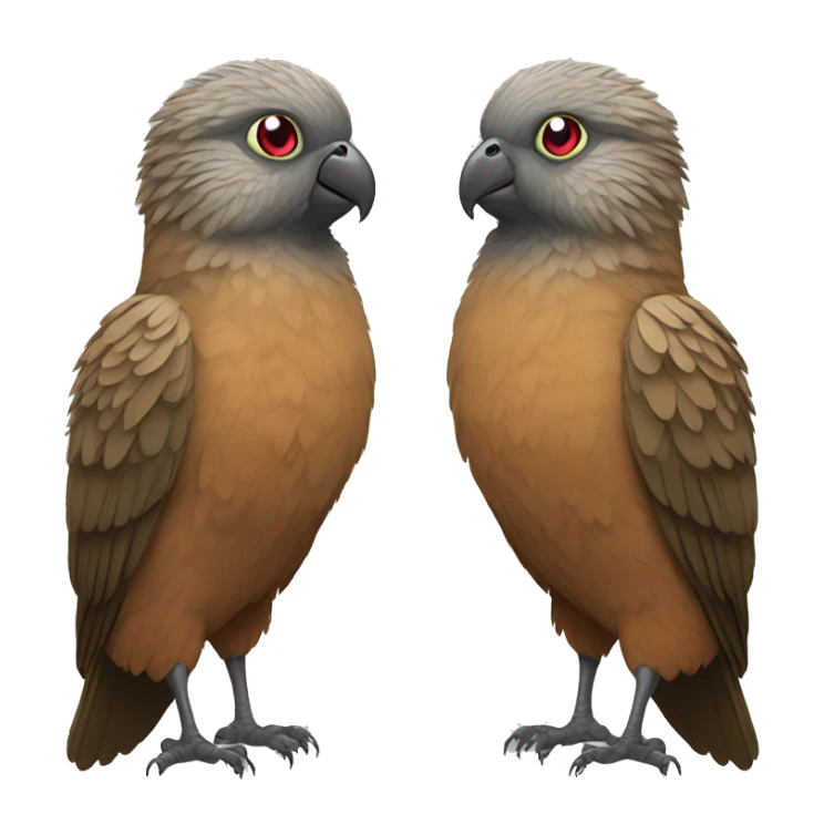 kea new zealand bird with heart sticker