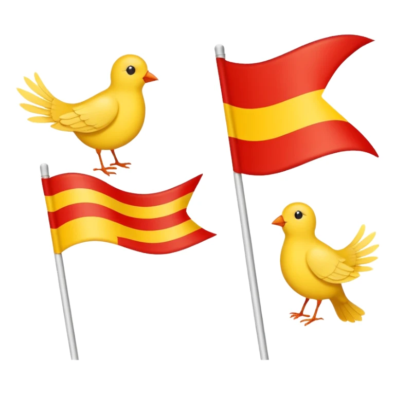 drapeau de Lorraine (fond jaune, une bande diagonale rouge dans laquelle se trouvent 3 silhouettes blanche d'oiseaux) sticker