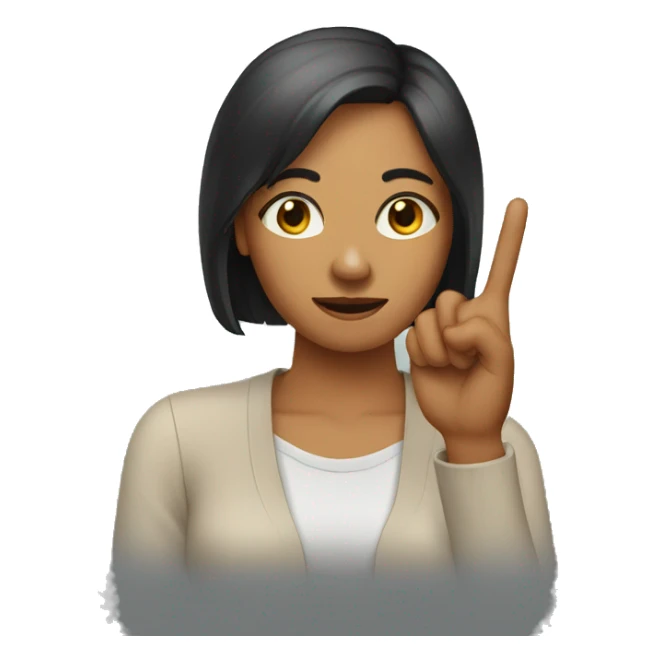 woman saying no with the fingers sticker