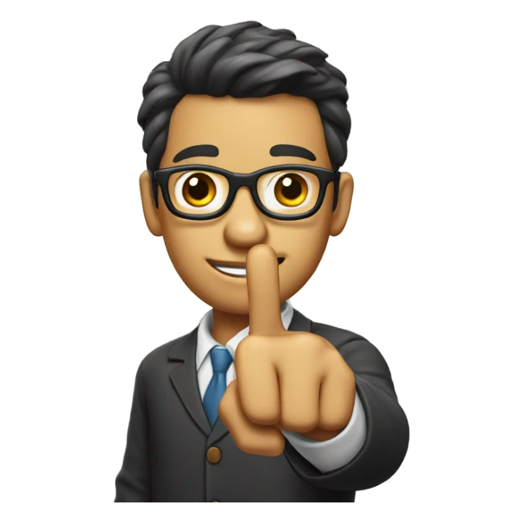 Nerd emoji with index finger up sticker