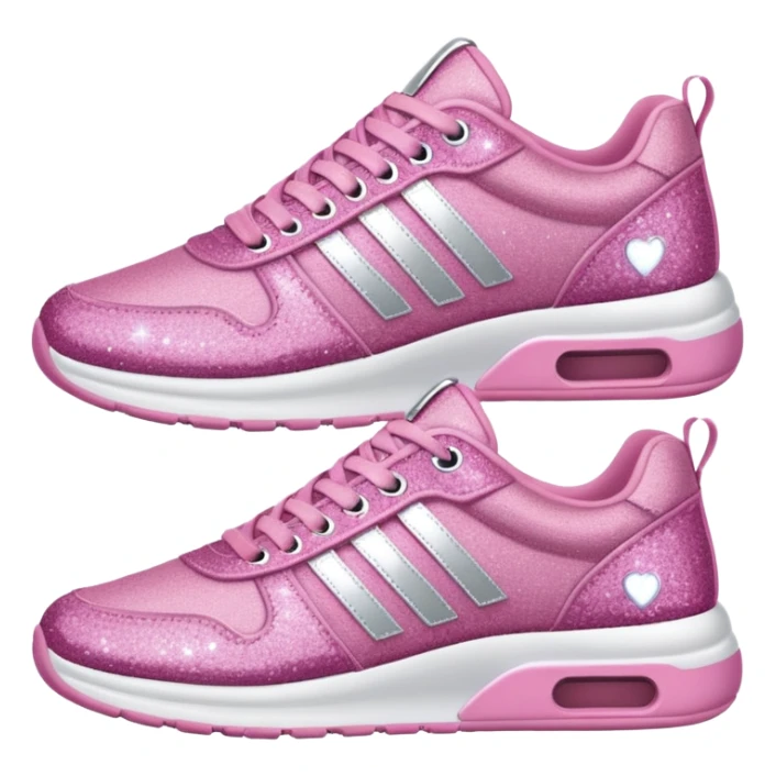 pink glitter fabric sneakers no brand sticker