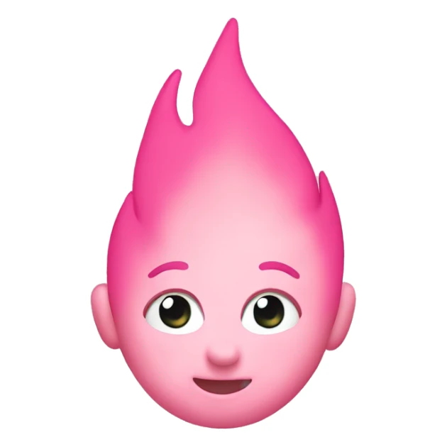 Fire emoji with baby pink hearts sticker