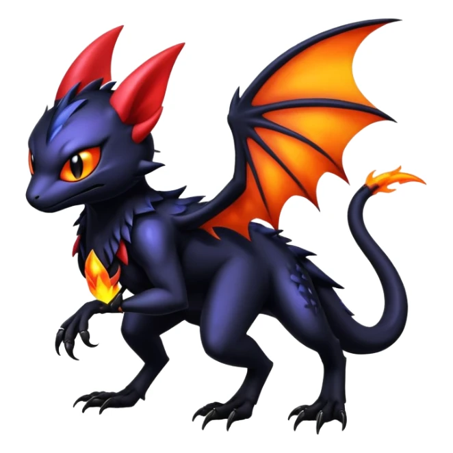 Shiny Epic Badass Gothic Noibat-Salandit-Litten-Hybrid sticker
