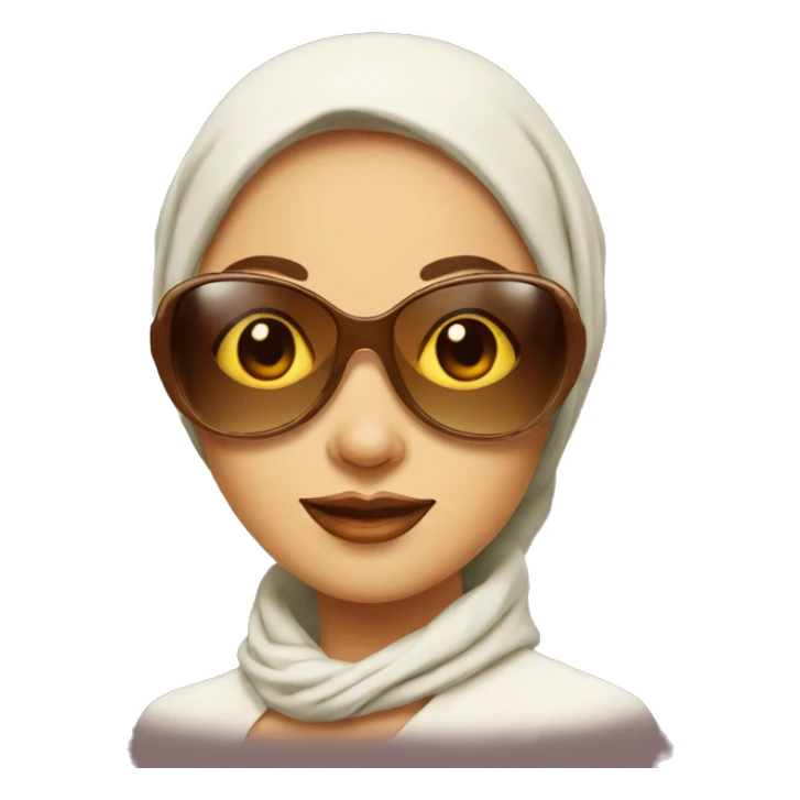 1960s woman with headscarf and sunglasses sticker