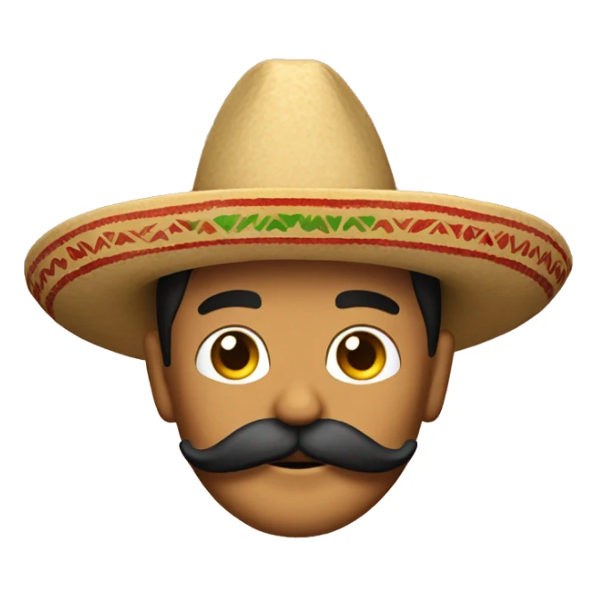 Mexican with a mustache and sombrero named Raphael  sticker