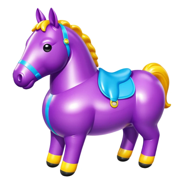   jeff koons style inflatable vinyl fat horse  sticker