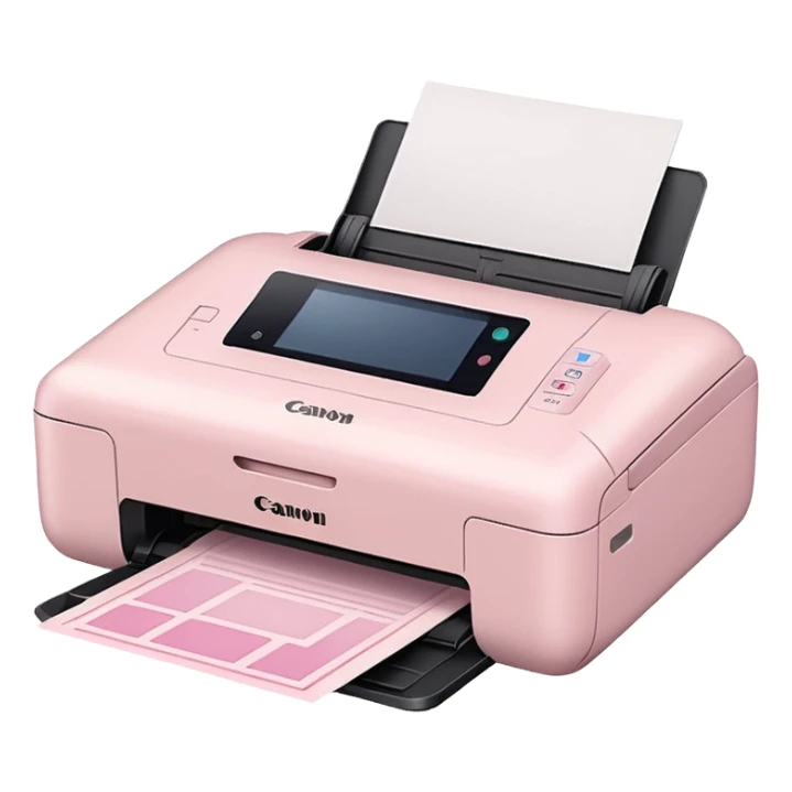 Pale Pink Scanners Printer Canon sticker