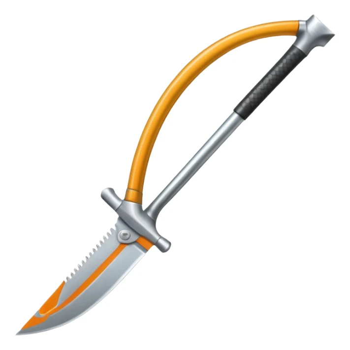 Sickle used to cut grass sticker