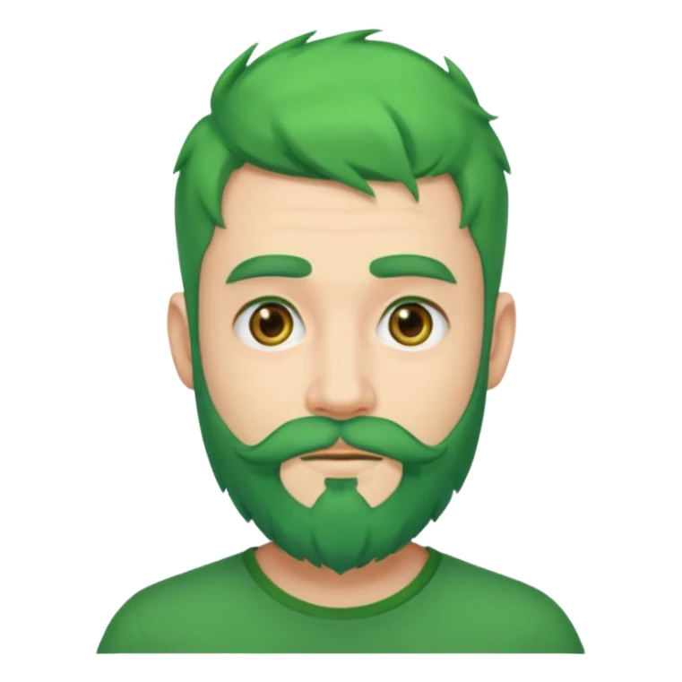 man with green hair and beard sticker