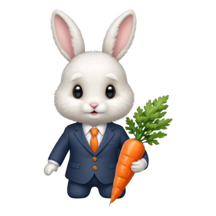 baby bunny in suit sticker