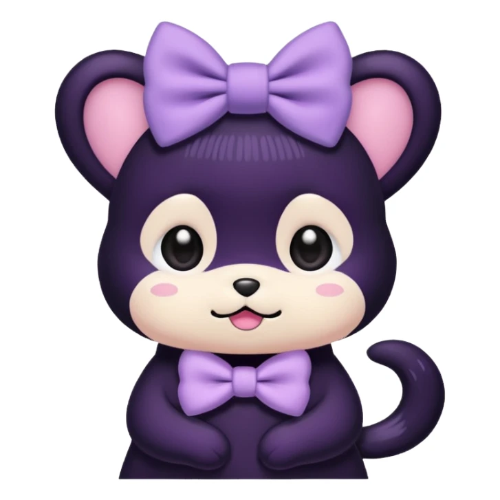 cute, Kuromi, purple, pastel sticker
