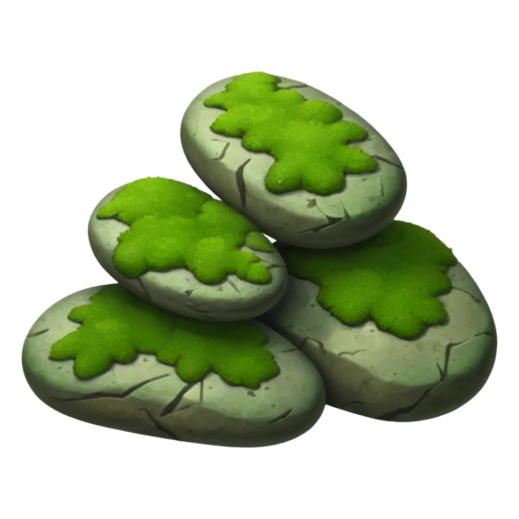 A patch of bright moss covering smooth forest stones.









































 sticker
