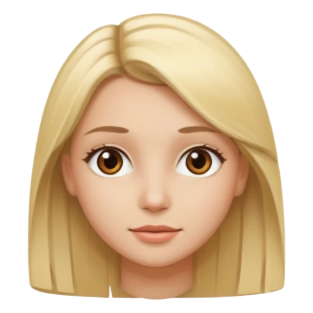 a pretty blonde girl with straight hair and brown eyes sticker