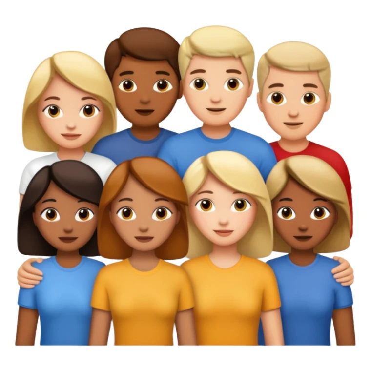 people of different races helping each other sticker