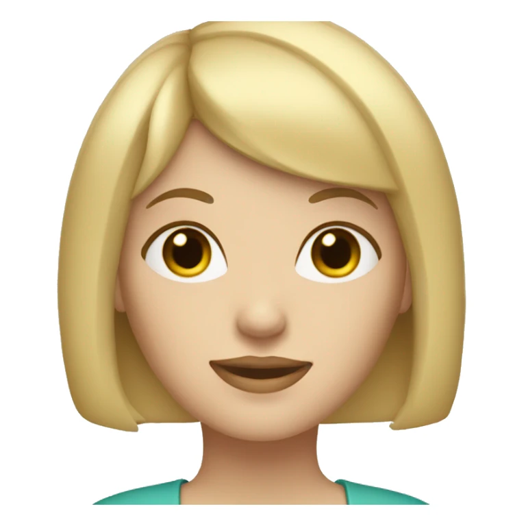 WHITE WOMAN WITH SHORT BLONDE HAIR WITH BANGS sticker