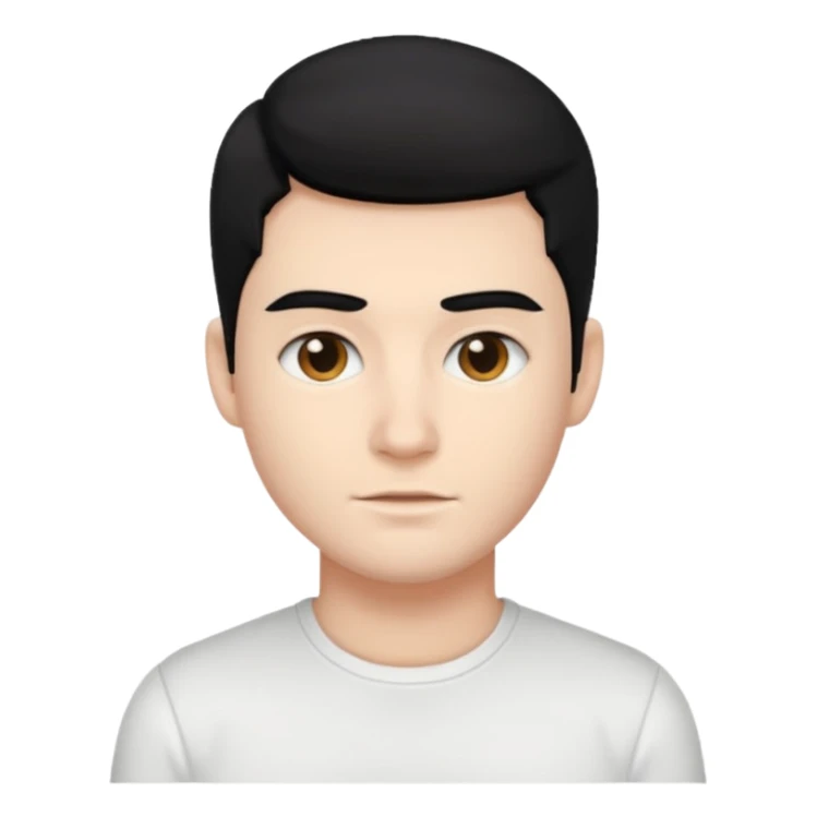 Tyler Jacob White Shirt Black Hair sticker