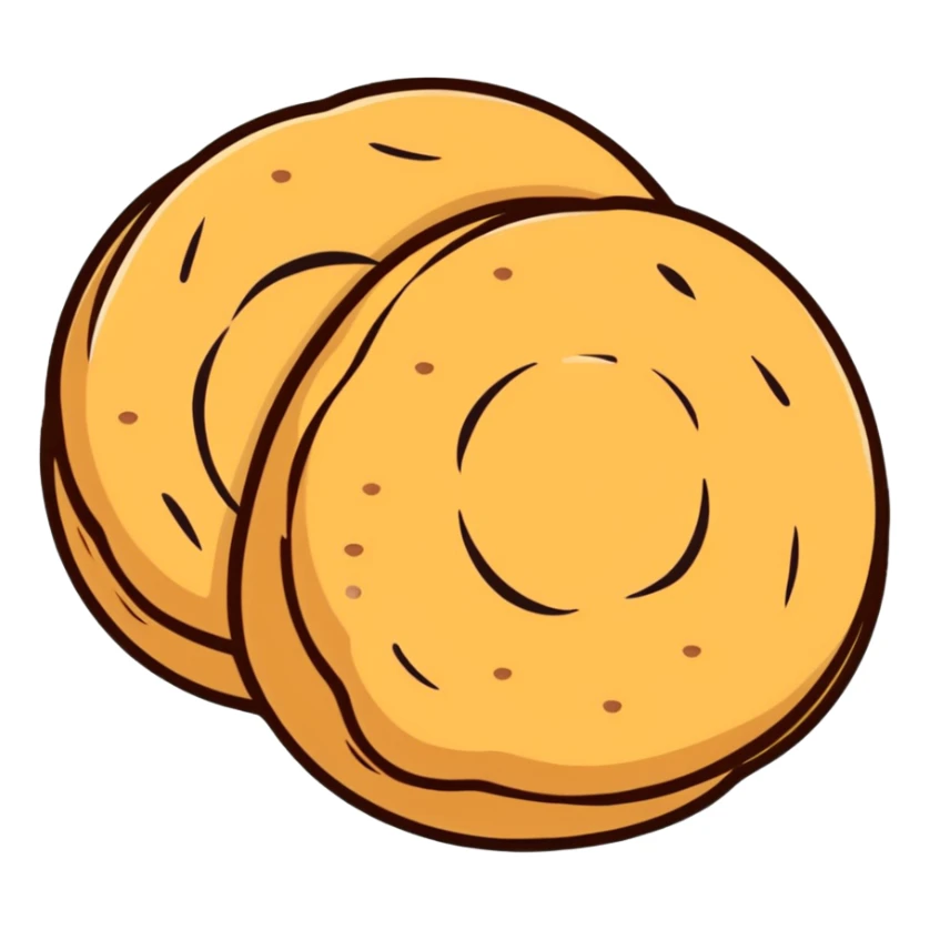 buñuelos de cuaresma, Spanish Lenten pastry, round fried dough with cinnamon and sugar sticker