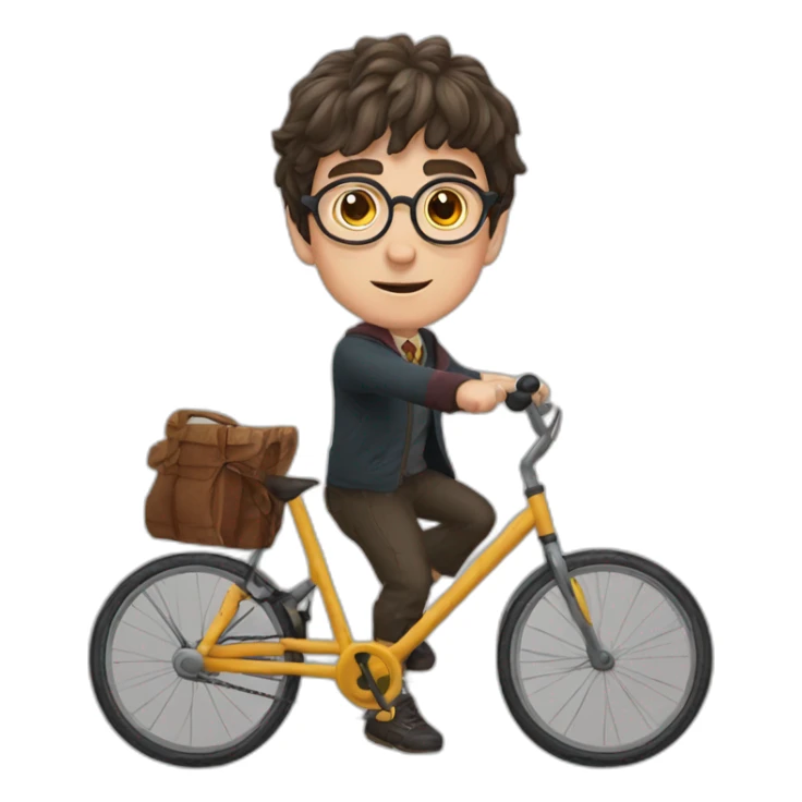 Harry potter fait du vélo sticker