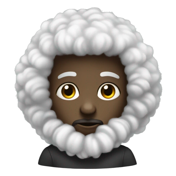 A doch who is black and white an fluffy with big round Sweet eyes  sticker