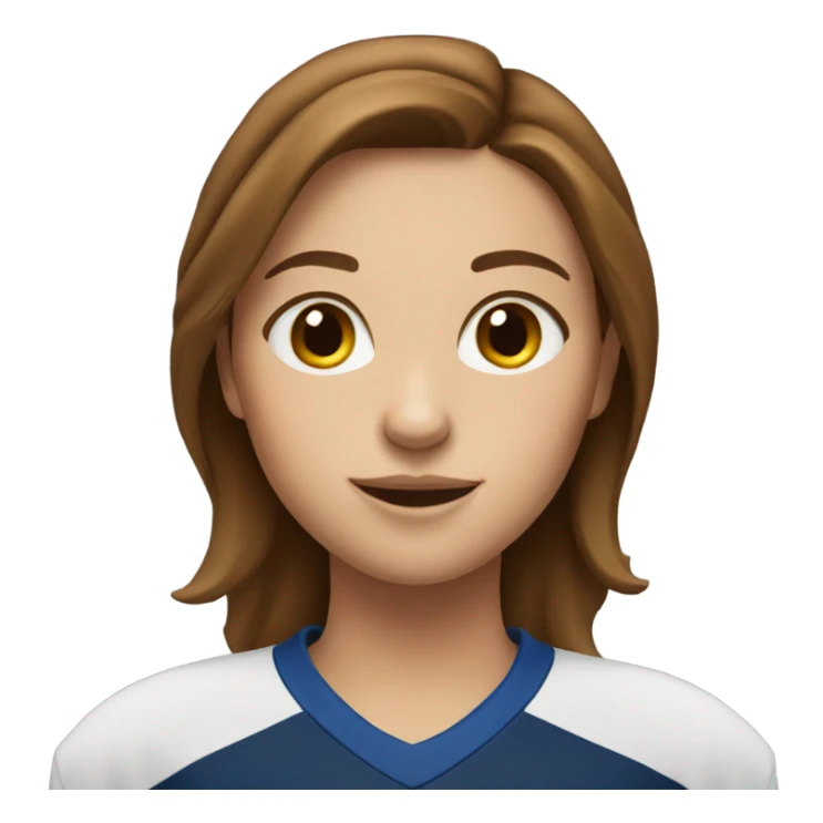 girl hockey player  brown hair sticker