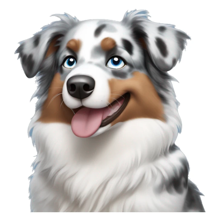 Mini blue Merle Australian Shepherd with blue eyes sticker